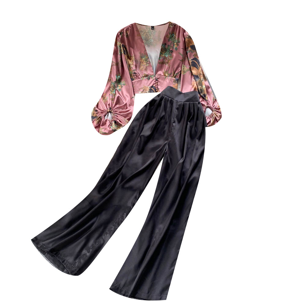 Garden Escape Floral Top & Palazzo Pants