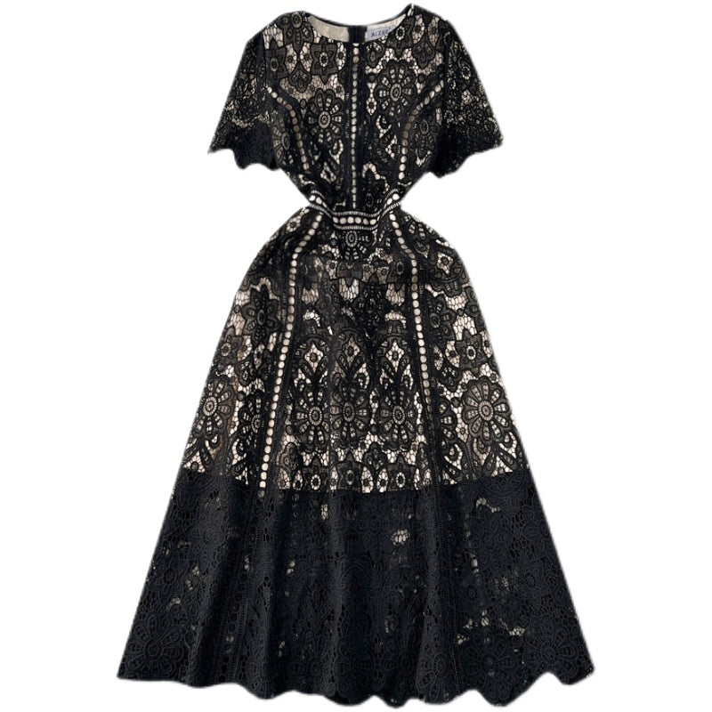 Delicate Lace-Trimmed Sheath Dress