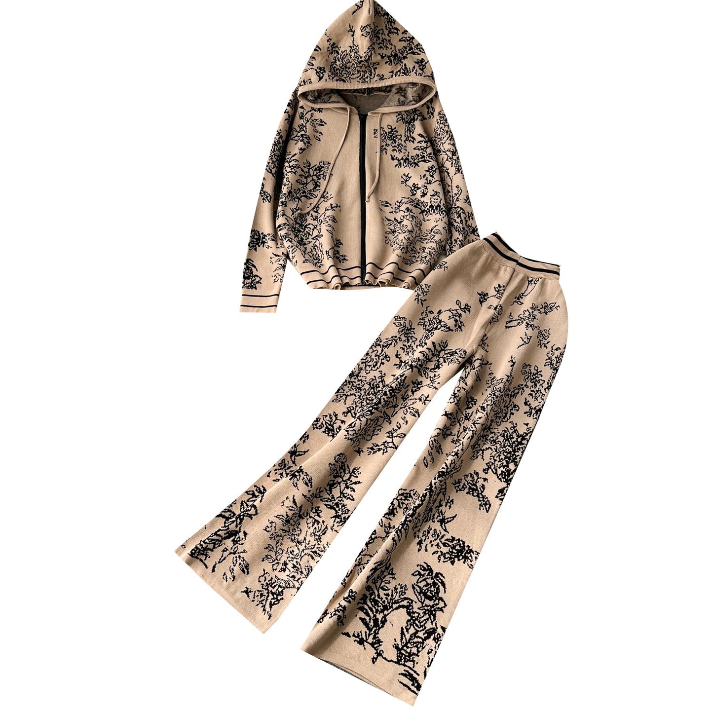 Athleisure Print Hoodie & Sweatpants Set - 1