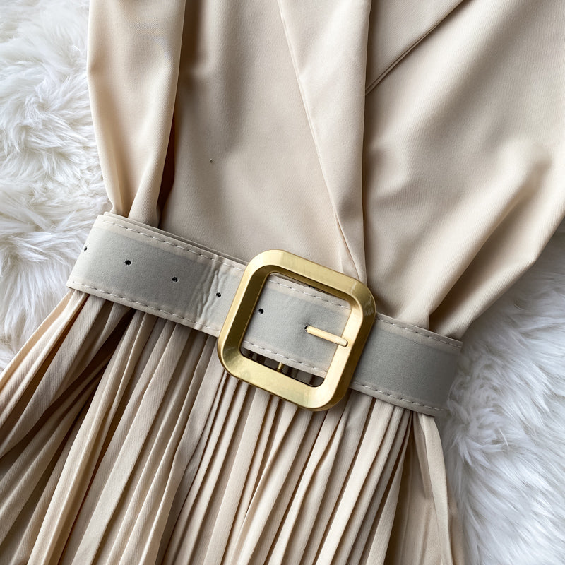 Office Shawl Collar Belted Jumpsuit