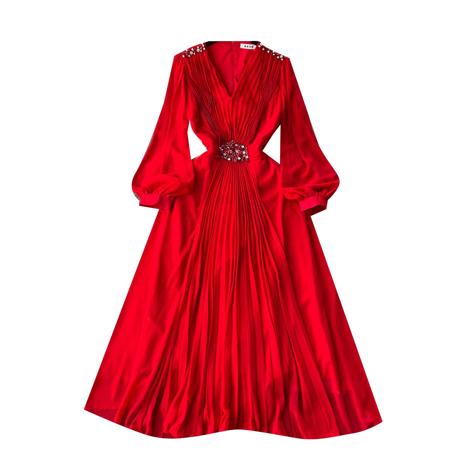 Glamour Sparkle Flare Sleeve Dress