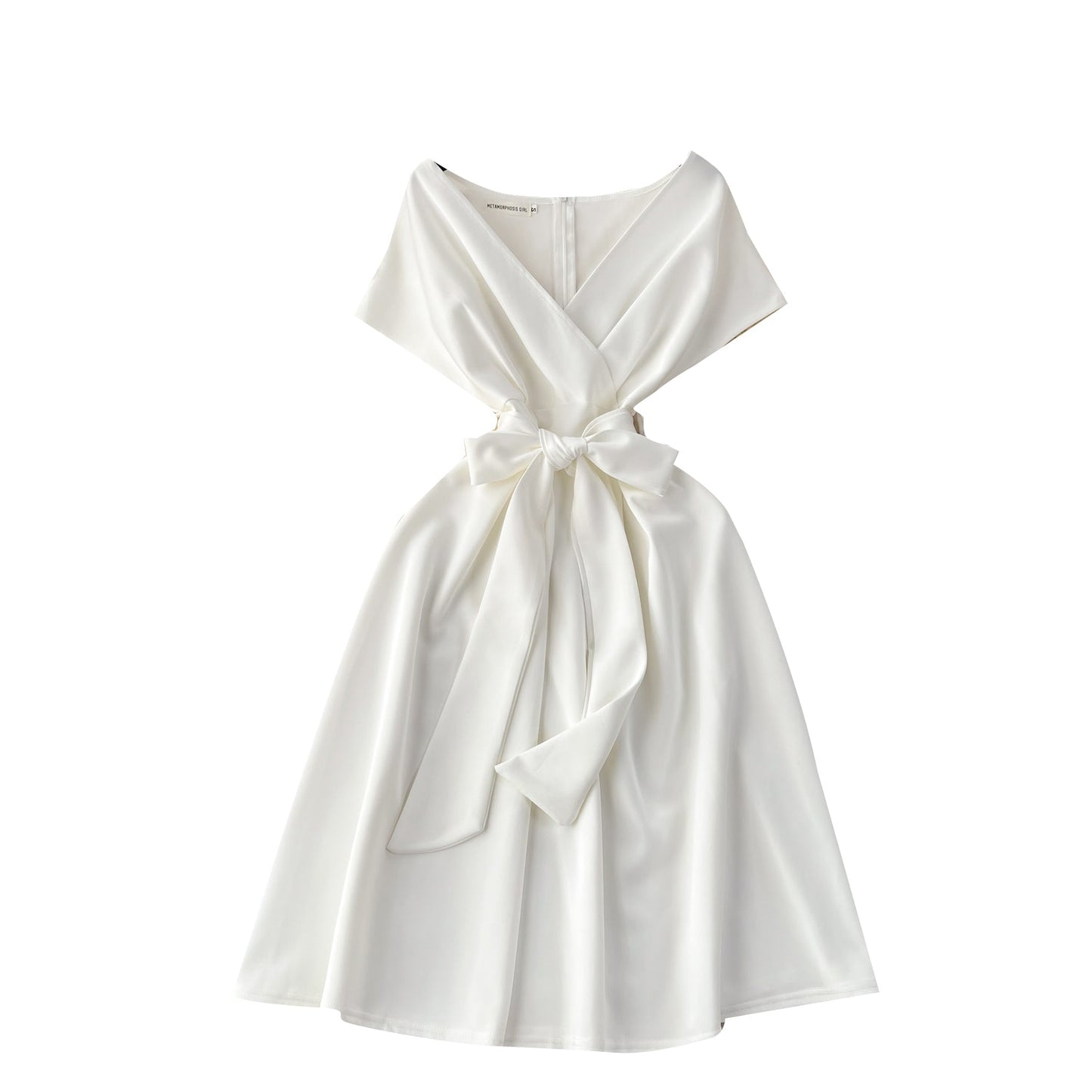Solid Color Formal Lace-up Dress