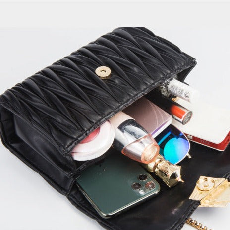 Modernist Square Buckle Pleat Bag