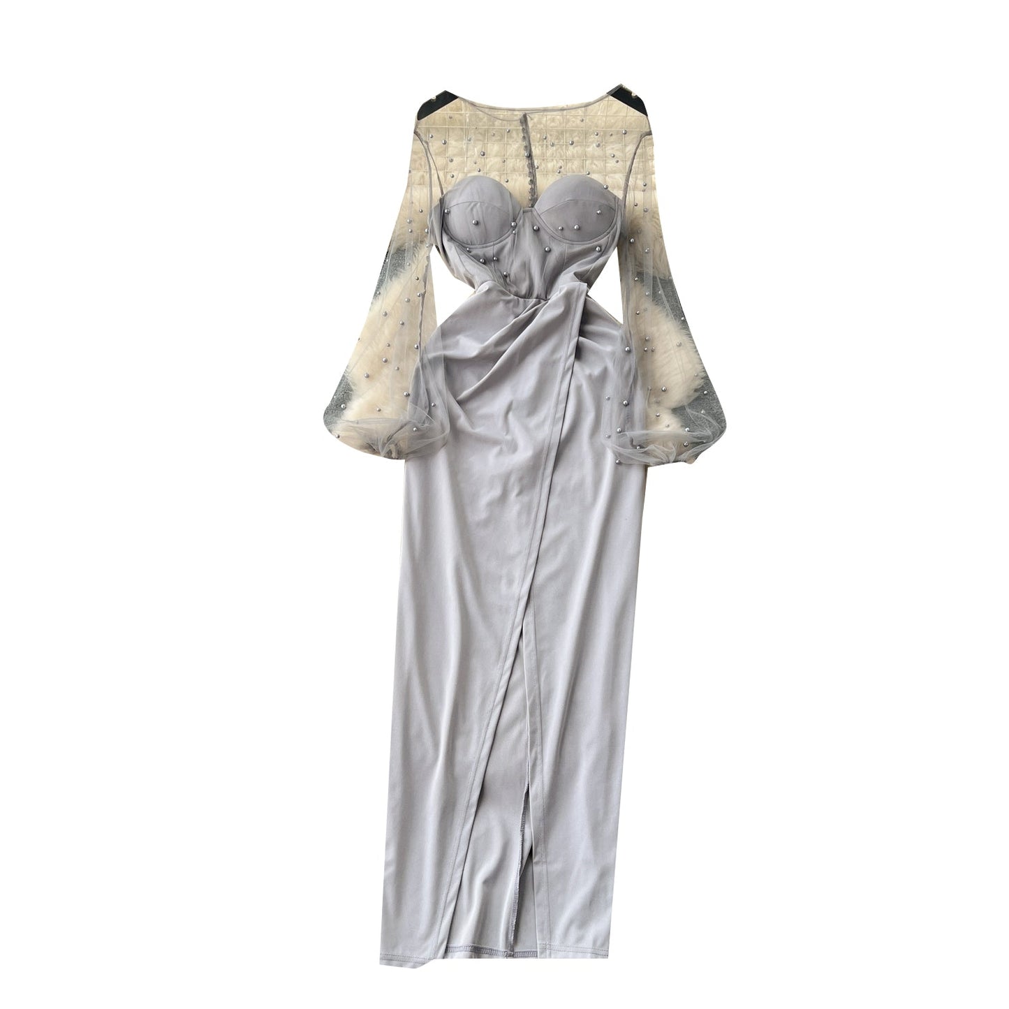 Stella Sequin-Embellished Mesh Maxi Dress