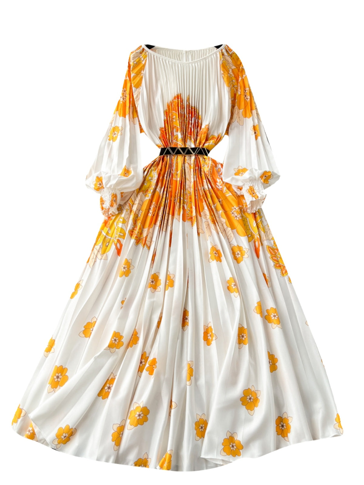 Floral Rhapsody High-Waist Skirt Dress