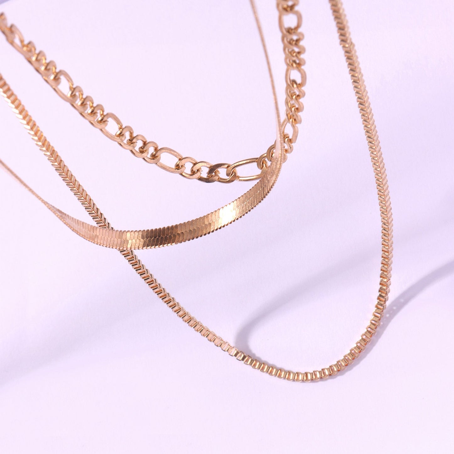 Punk-Halskette im Lagenlook aus Legierung