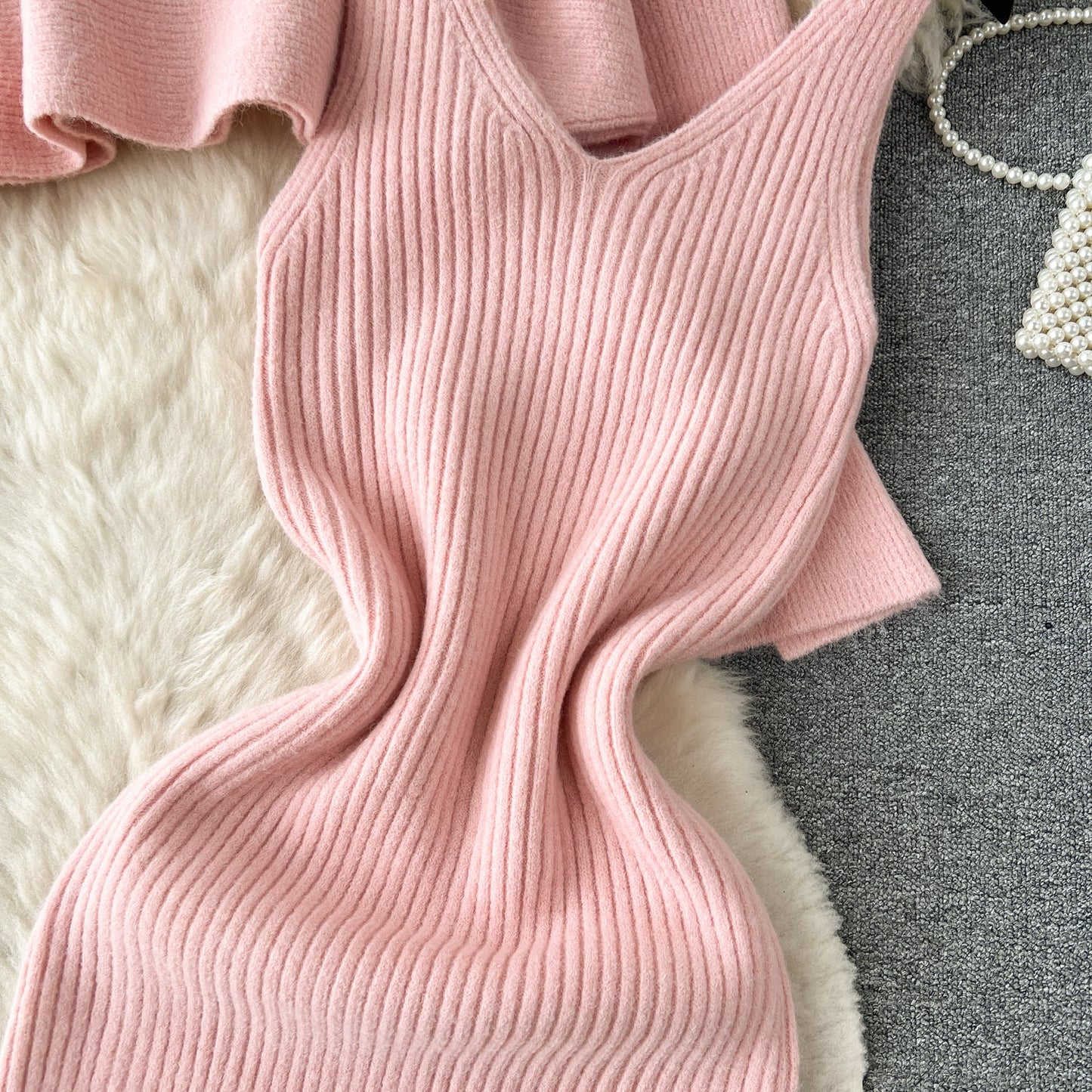Creamy Colors Knitted 2Pcs