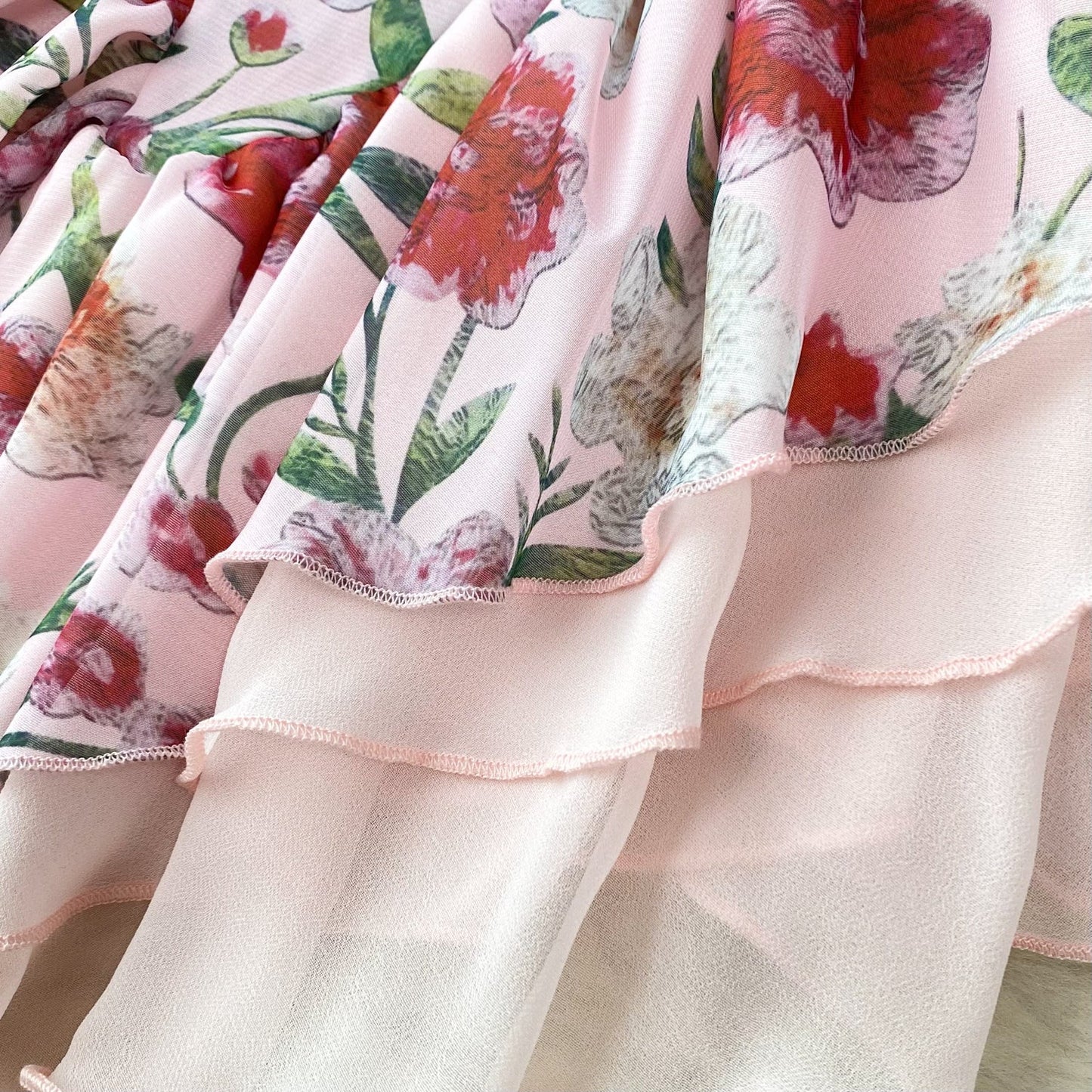 Garden Party Strapless Ruffled Dress