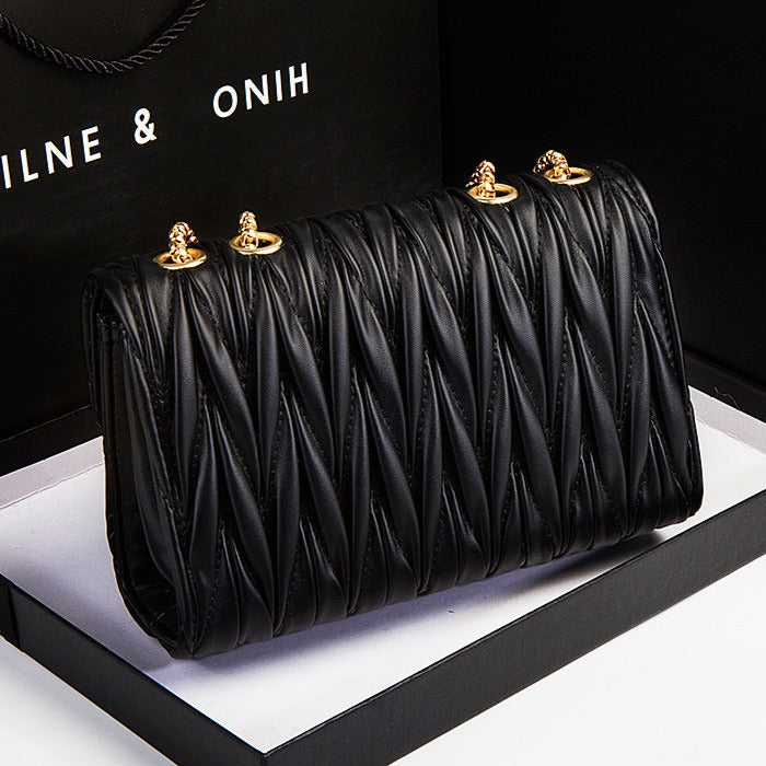 Modernist Square Buckle Pleat Bag