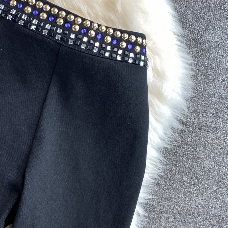 Tailored Sleeveless Vest & High-Waisted Stretch Trousers Set