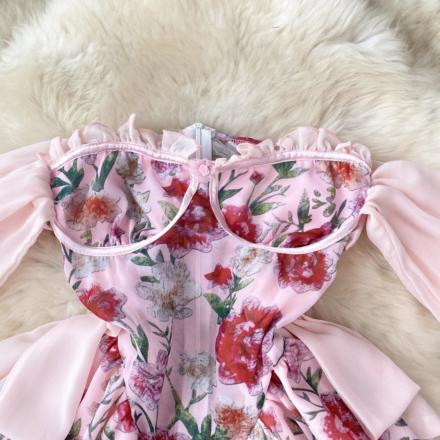 Garden Party Strapless Ruffled Dress