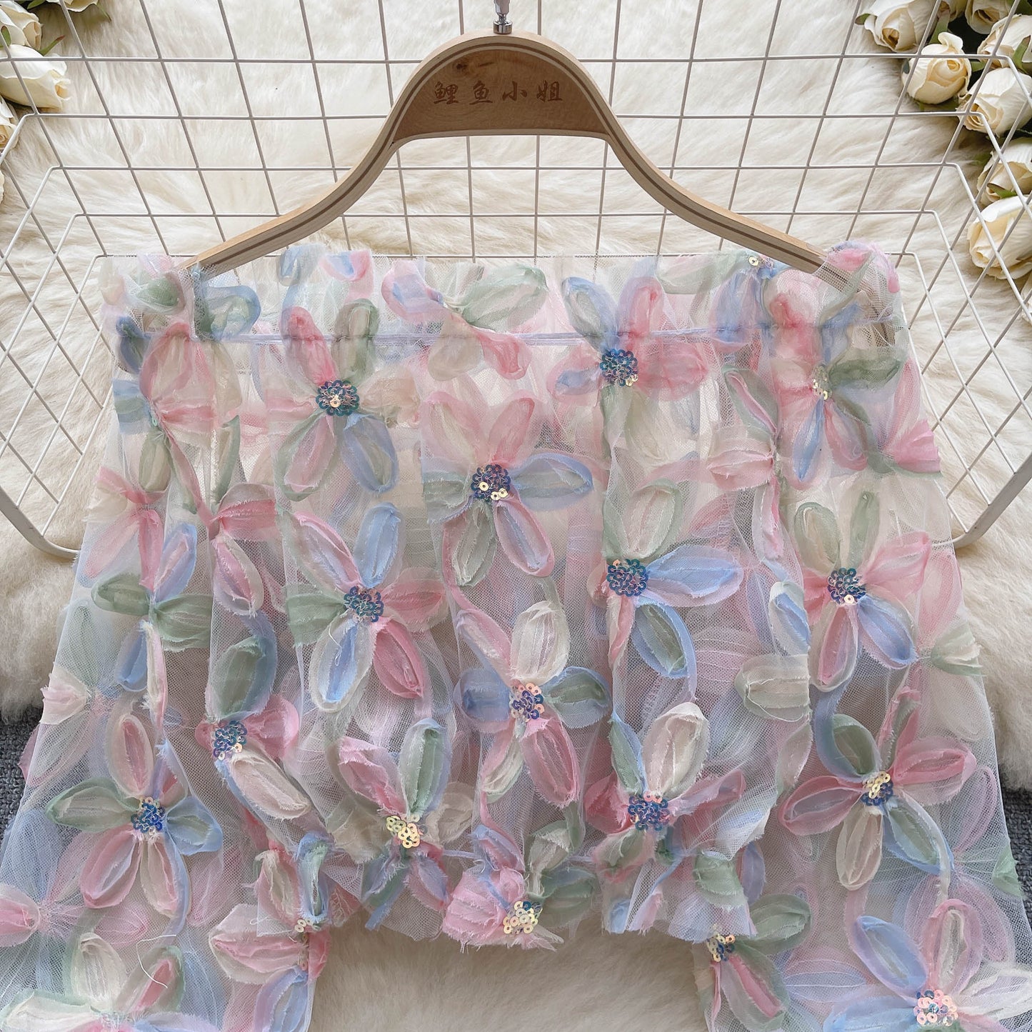 Blossom Petals Fairy Mesh Top