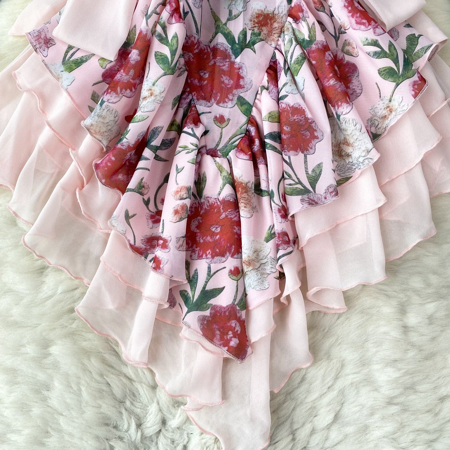 Garden Party Strapless Ruffled Dress