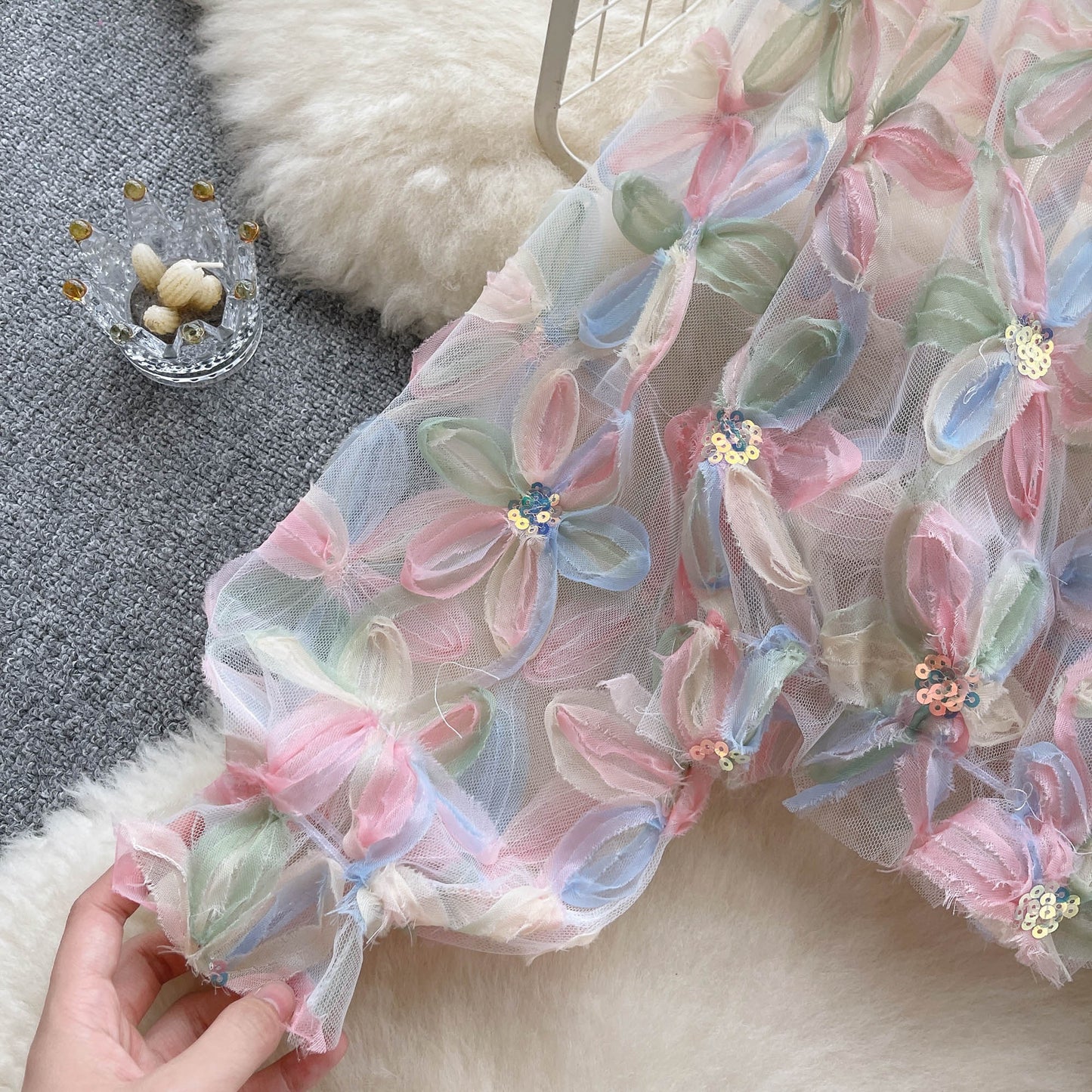 Blossom Petals Fairy Mesh Top