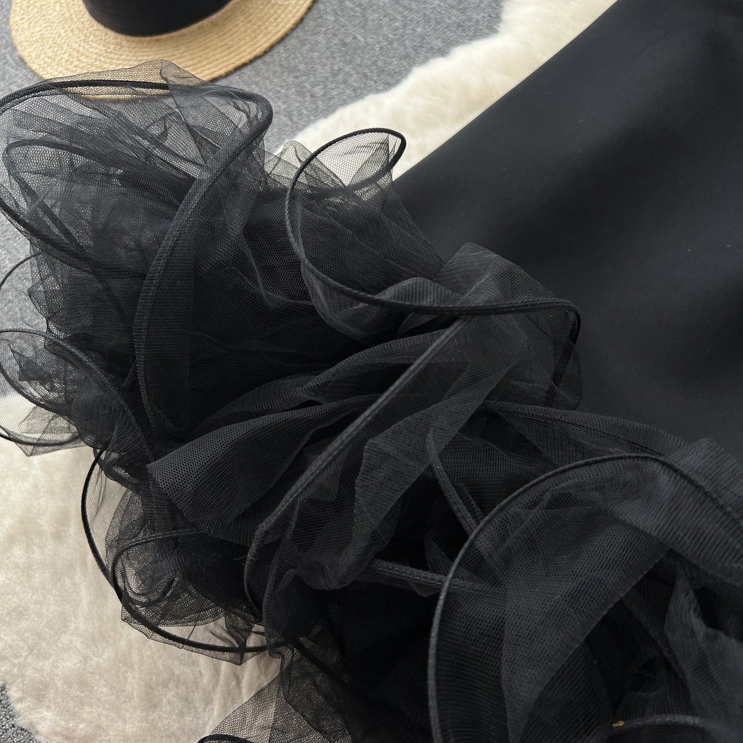 Elegant Black V-neck Dress