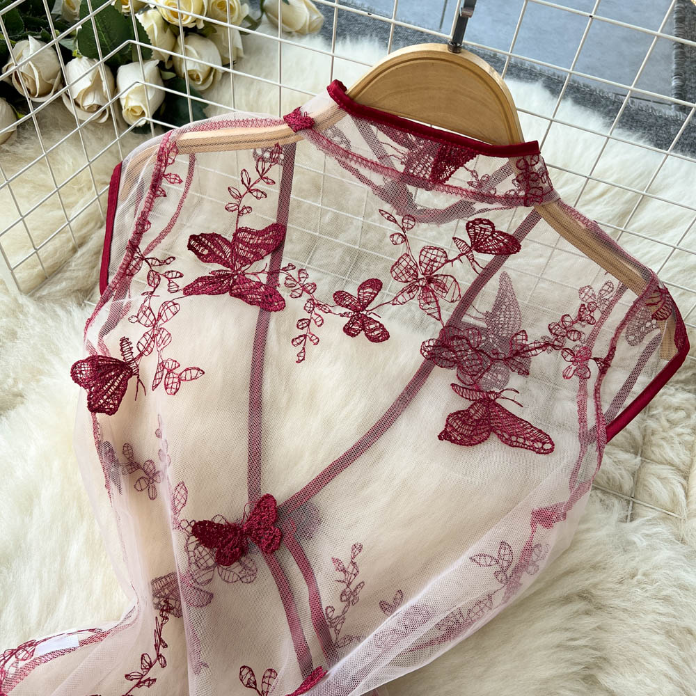 Sexy See-Through Butterfly Cheongsam