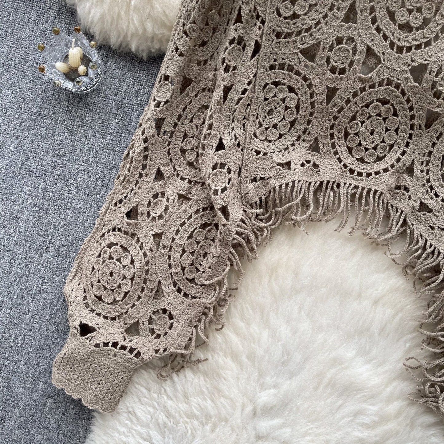 Vintage Boho Crochet Lace Top