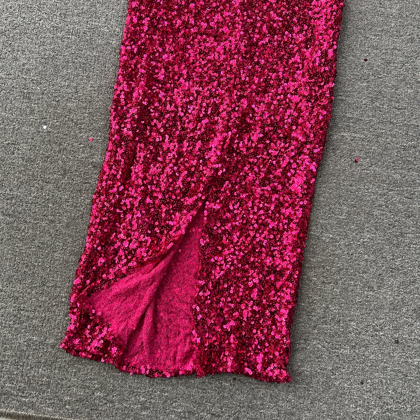 Glam Ruffle Blouse & Sequin Skirt Ensemble