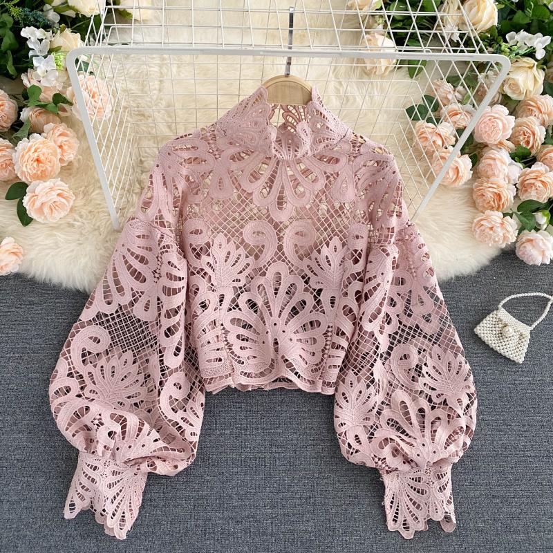 Autumn Whisper Floral Lace Blouse
