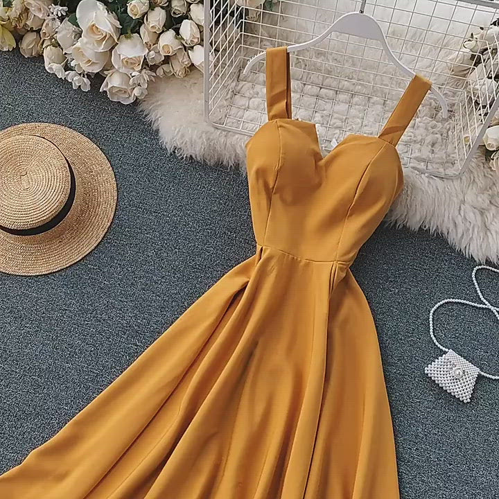 Retro V-Neck Halter Sundress