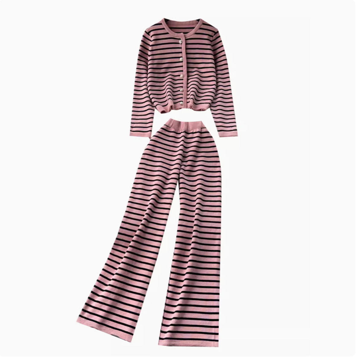 Cardigan&Trousers Printed Casual 2Pcs
