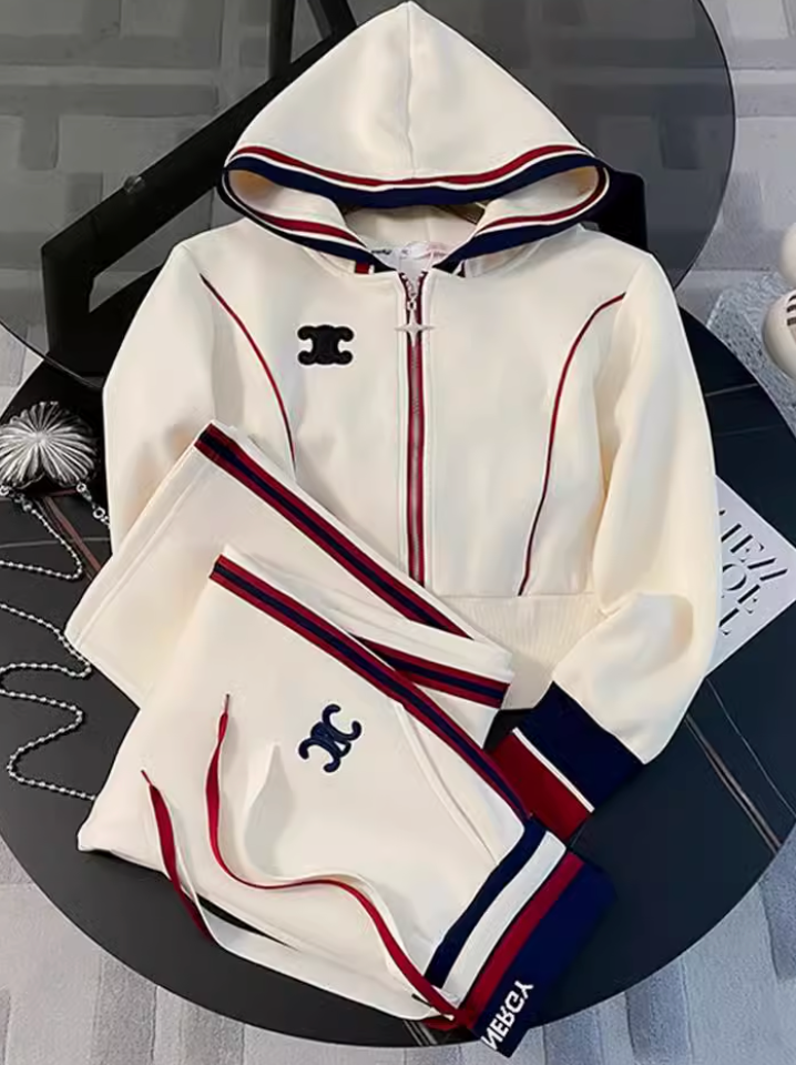 Urban Print Hoodie & Joggers Athleisure Set
