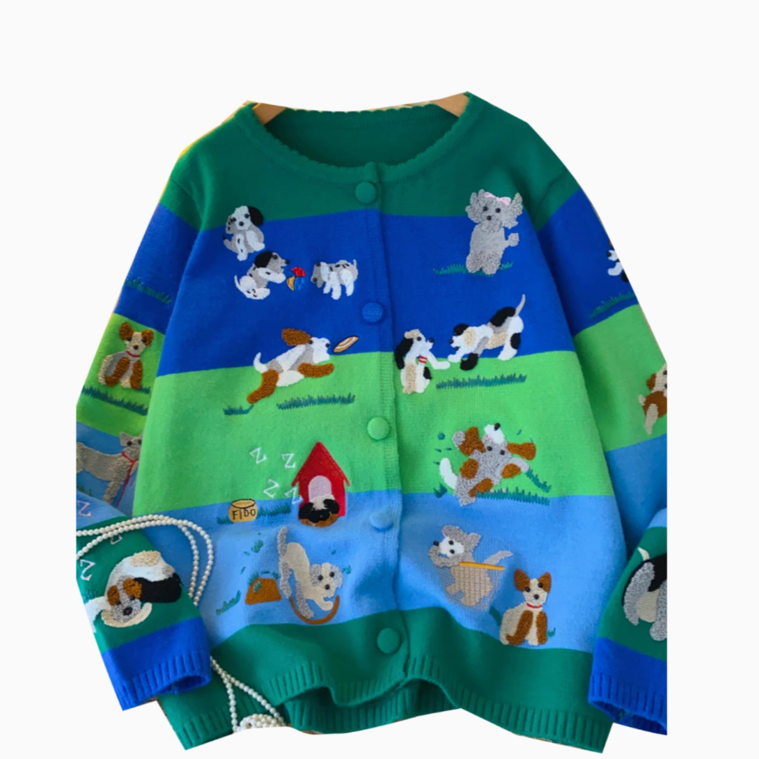 Tokyo Street Animal Embroidery Blazer