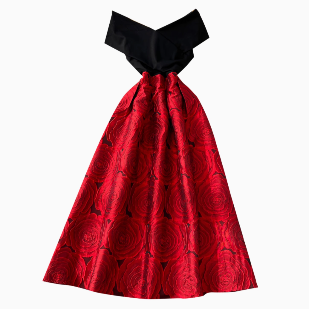 Jacquard Off-Shoulder Party Dress