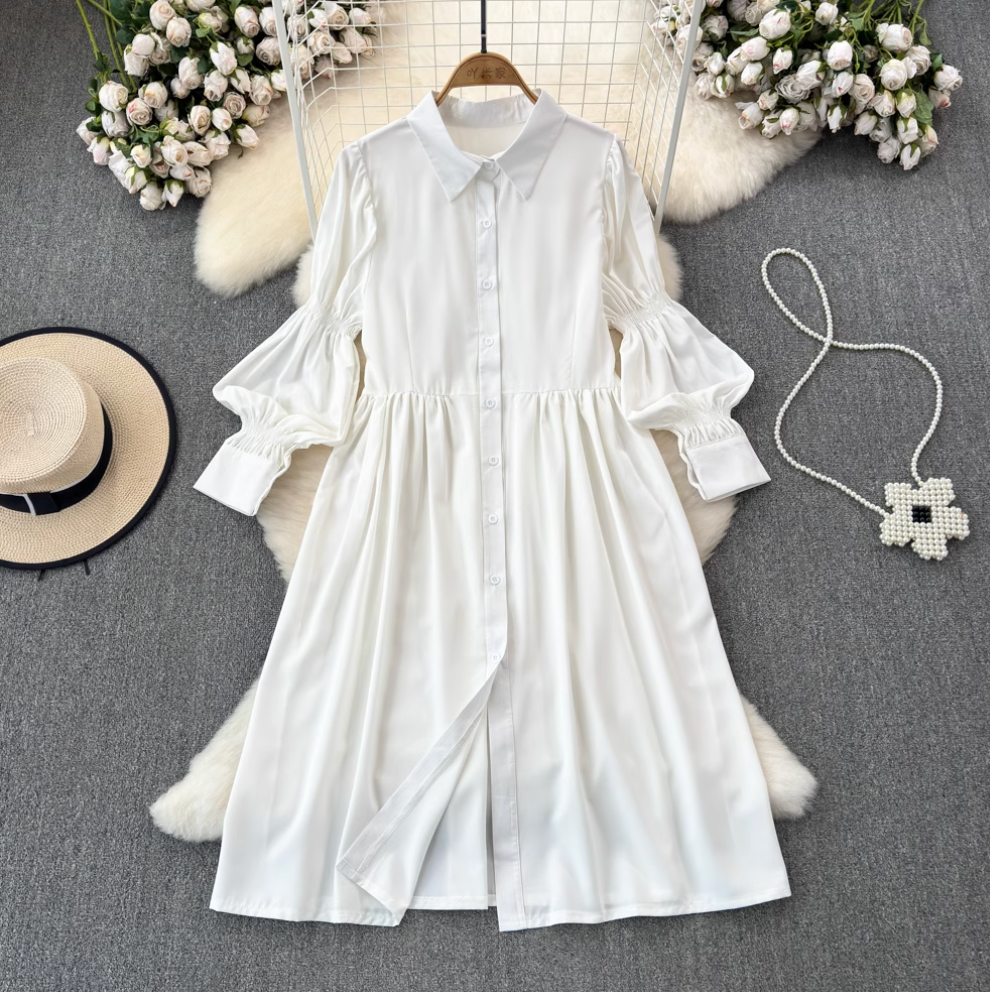 Floral Print Camisole & Button-Up Shirt Dress Set