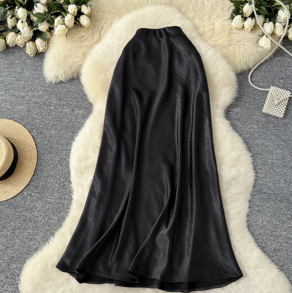 Women's Elegant Satin Fishtail Skirt