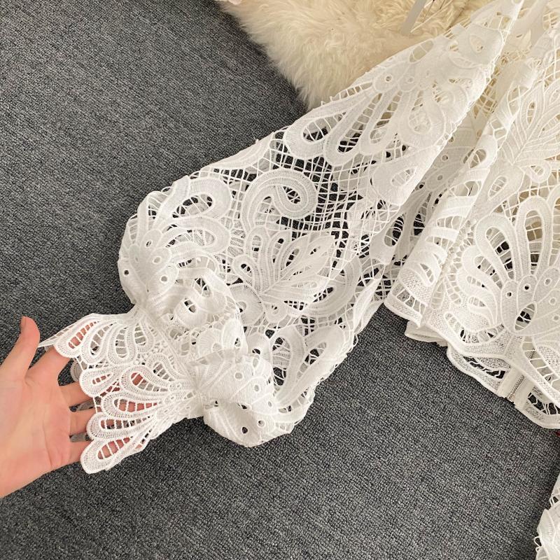 Autumn Whisper Floral Lace Blouse
