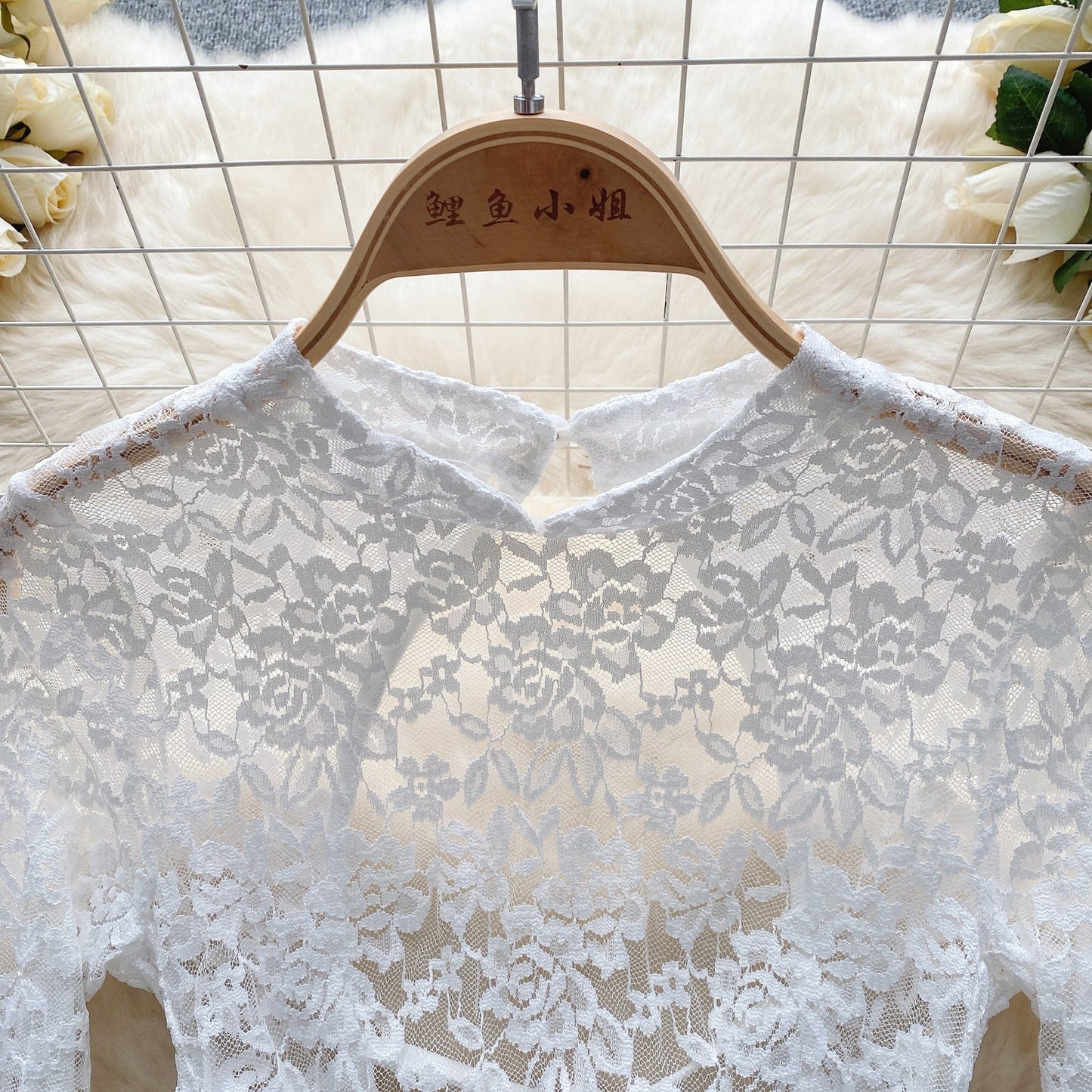 Wisteria Lace Bell-Sleeve Dress