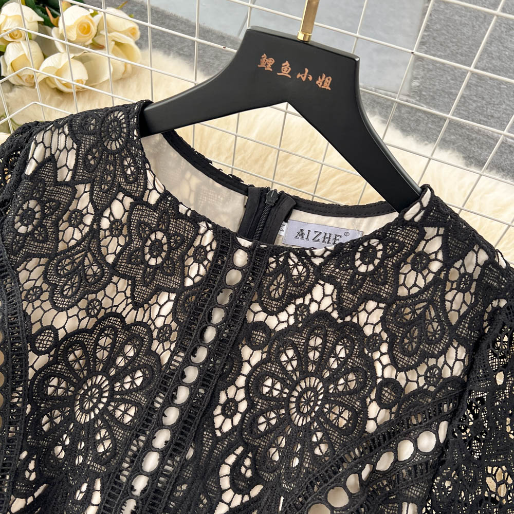 Delicate Lace-Trimmed Sheath Dress