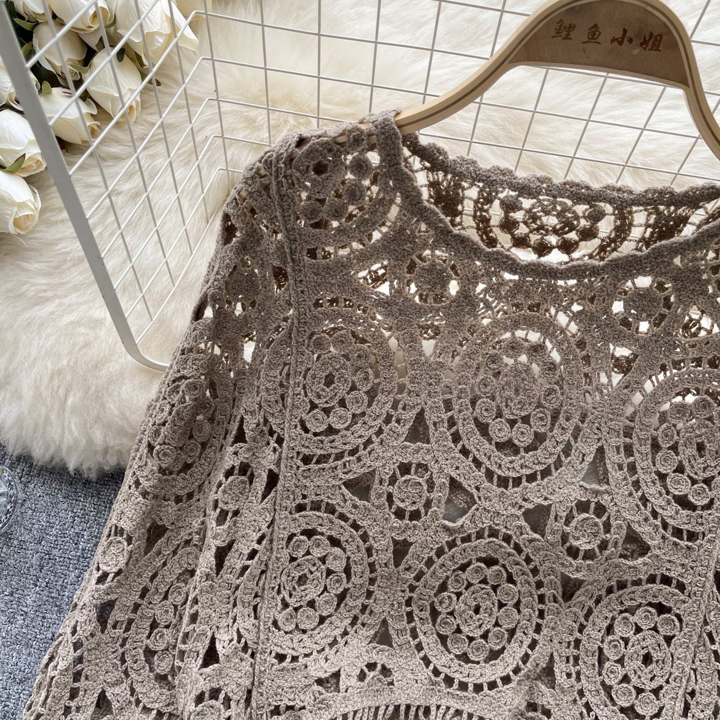 Vintage Boho Crochet Lace Top