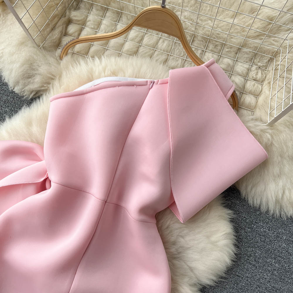 Bow One-shoulder Cocktail & Party Dress
