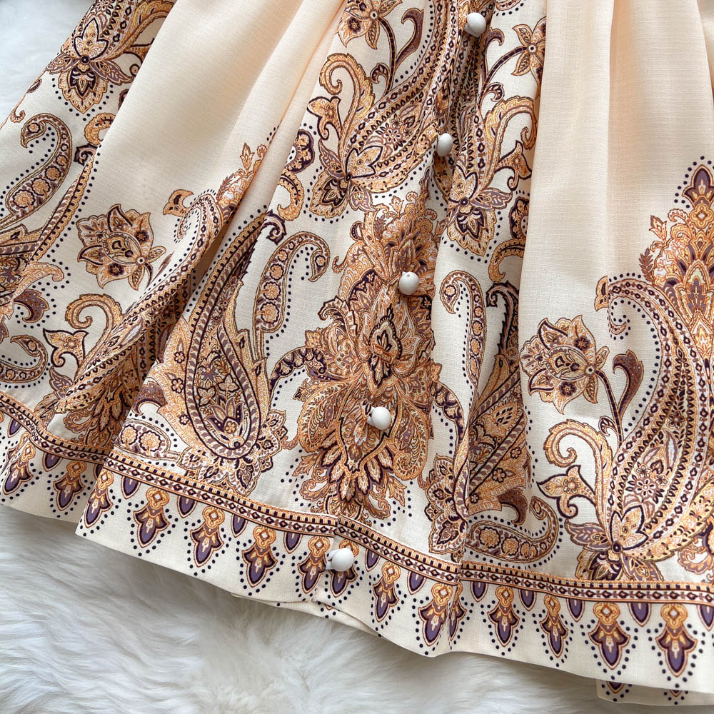 Ethnic Style Floral Dress