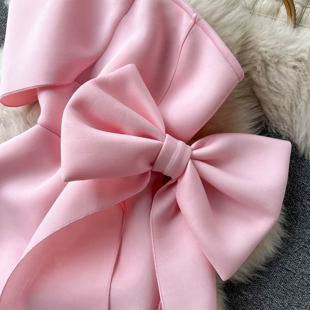 Bow One-shoulder Cocktail & Party Dress