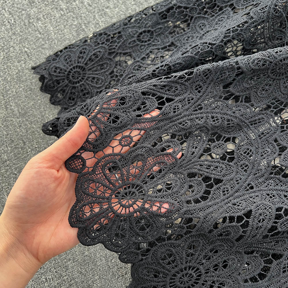 Delicate Lace-Trimmed Sheath Dress