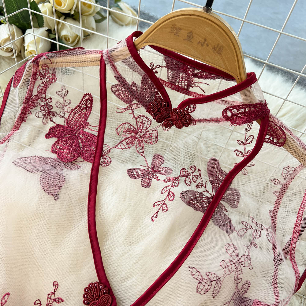 Sexy See-Through Butterfly Cheongsam