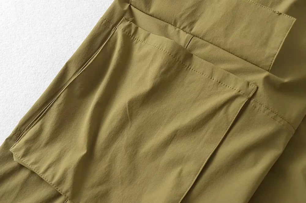 Adjustable Waist Cargo Overalls