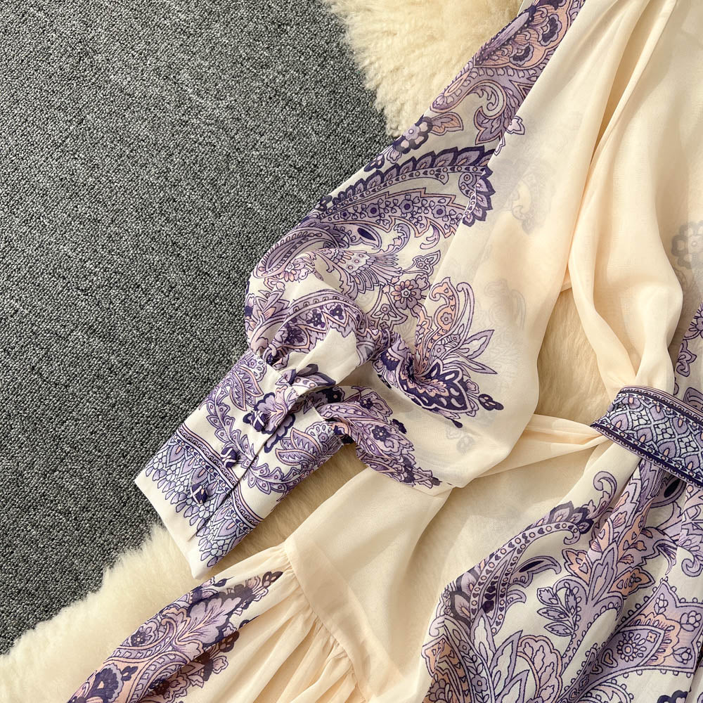 Baroque Garden Chiffon Gown