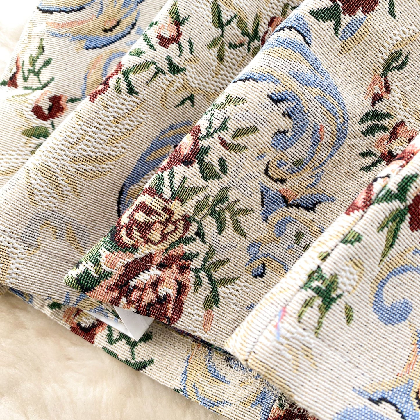Baroque Bloom Jacquard A-Line Skirt
