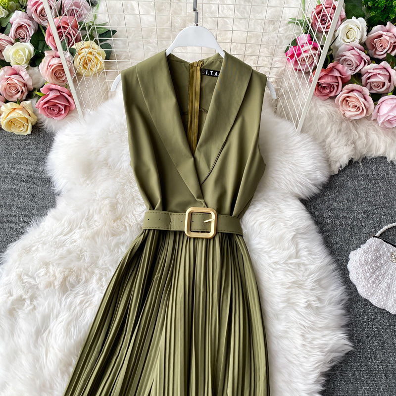 Office Shawl Collar Belted Jumpsuit