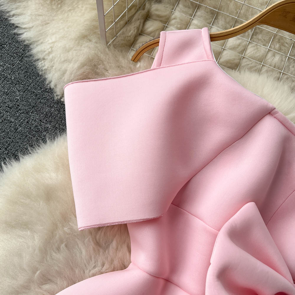 Bow One-shoulder Cocktail & Party Dress