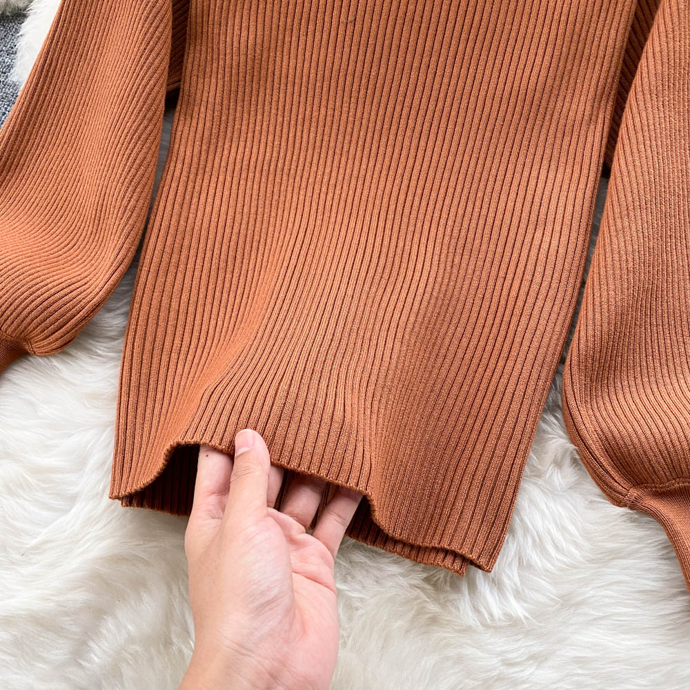 Women's Knit Sweater & Midi Skirt Set – Elegant 2-Piece Outfit