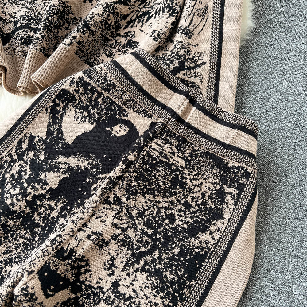 Athleisure Print Hoodie & Sweatpants Set - 2