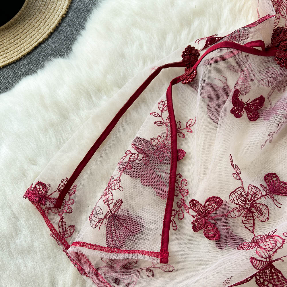 Sexy See-Through Butterfly Cheongsam