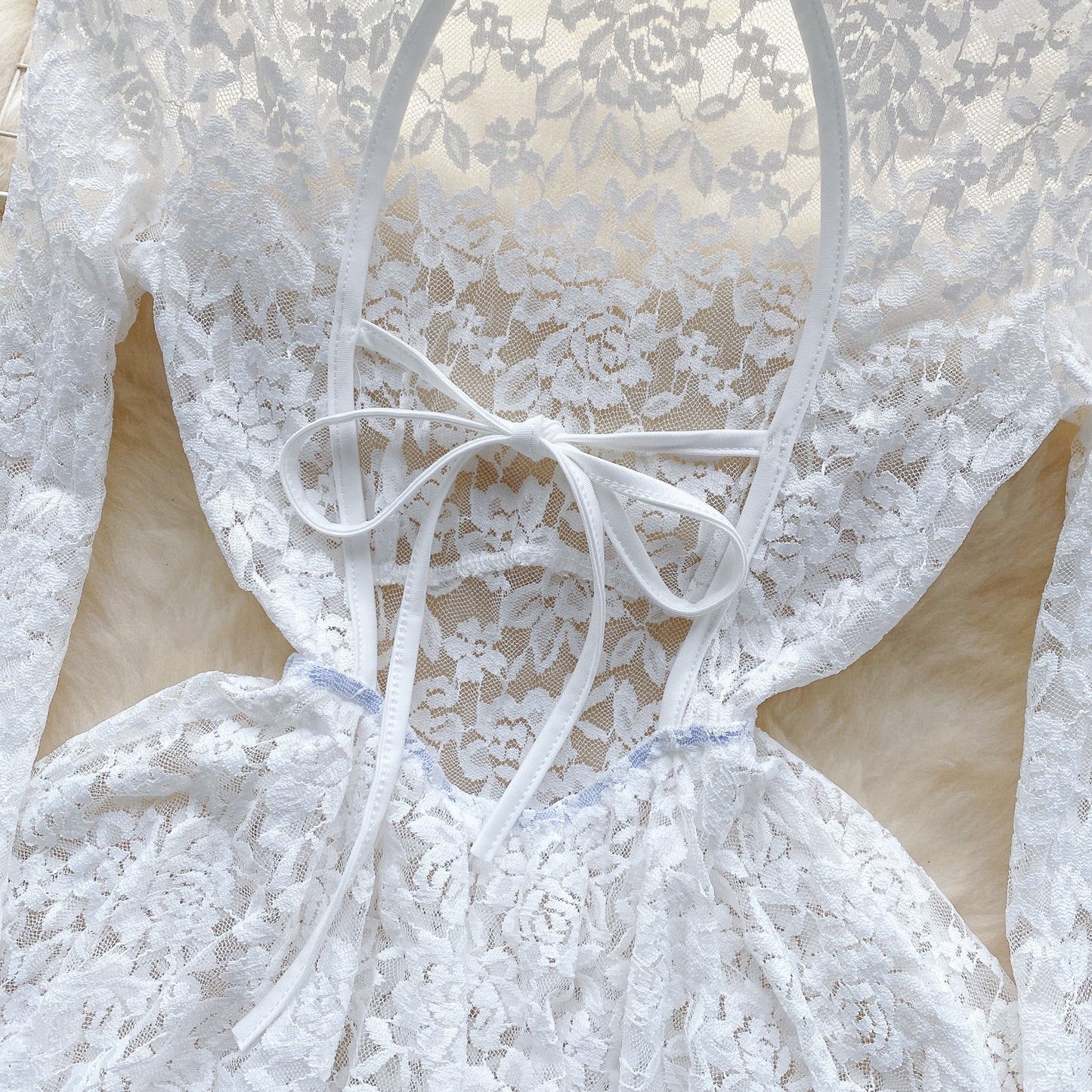 Wisteria Lace Bell-Sleeve Dress