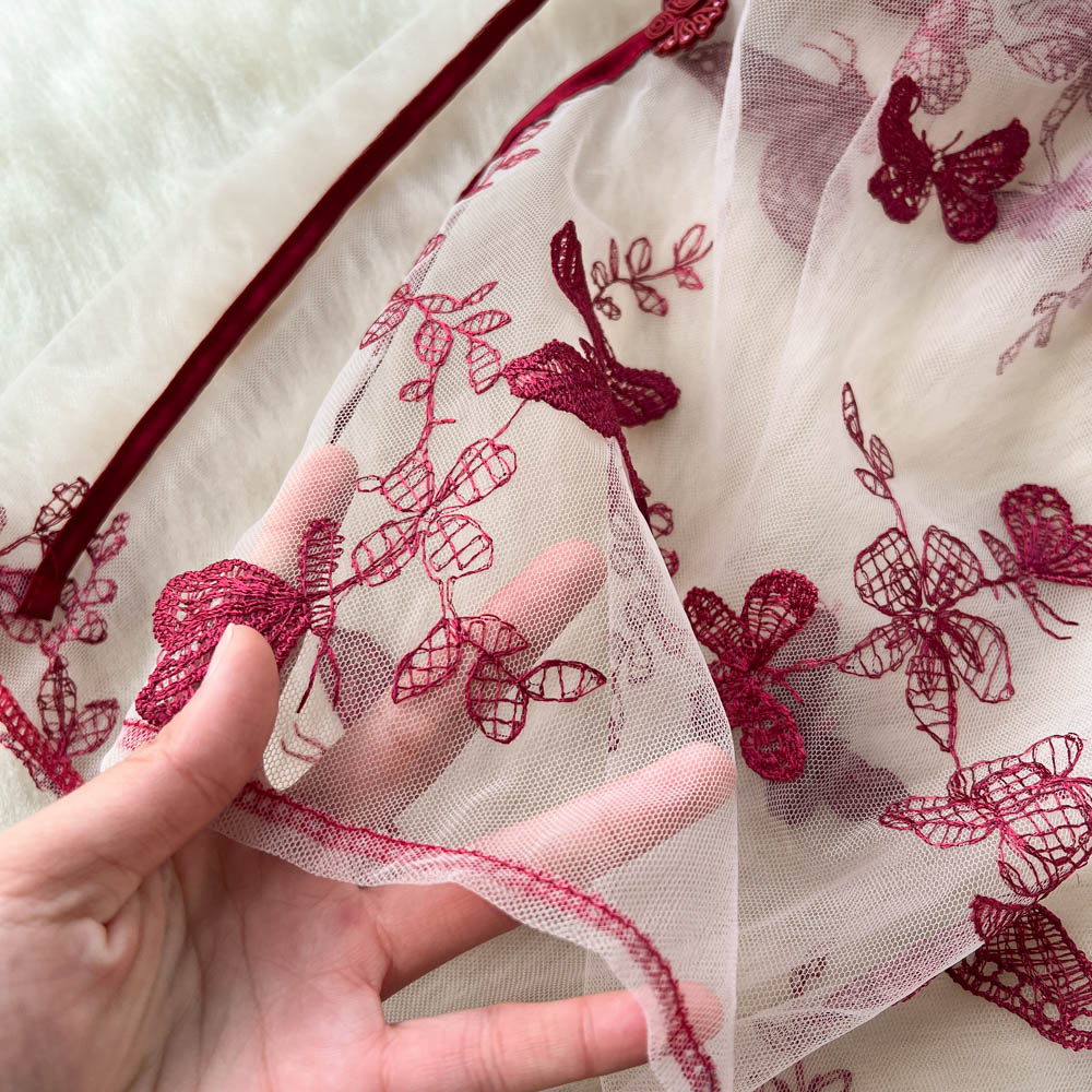 Sexy See-Through Butterfly Cheongsam