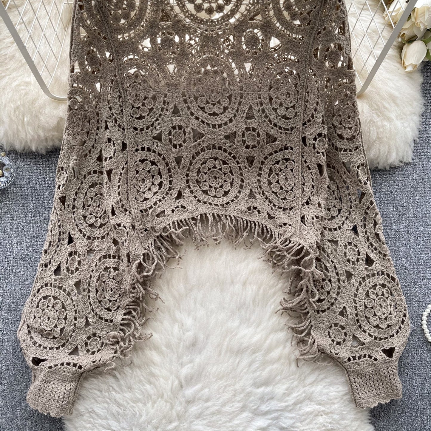 Vintage Boho Crochet Lace Top